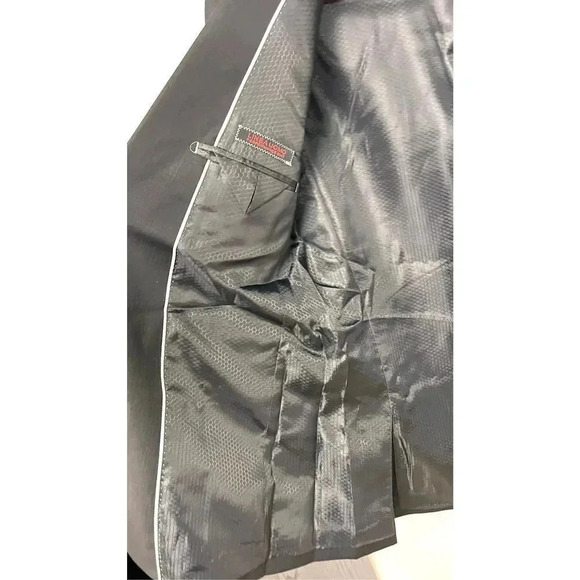 Linea Uomo Mens Black Square  Pattern 2-Button Front Blazer Sports Coat Size 36R - Picture 8 of 14